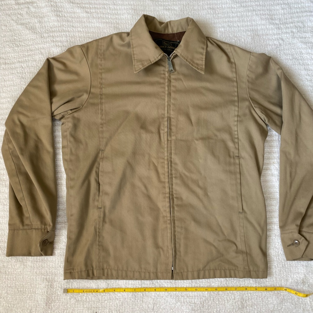 Vintage Sears Work’n Leisure Brown Fleece Lined Beige Work Jacket L